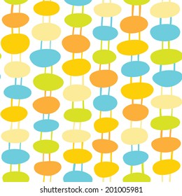 fun abstract colorful lined seamless oval vector background wallpaper pattern design