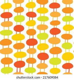 Fun abstract colorful lined seamless oval vector background wallpaper pattern design. Textile, wrapping doodle decoration