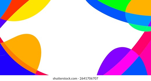 Fun  Abstract Colorful Shapes Background
