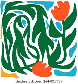 Fun Abstract Floral Design element