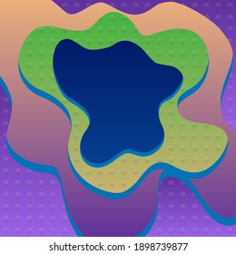 Fun abstract funky shape and color graphic background design