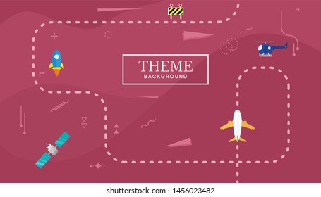 Fun Aerostation for Kids Template Background