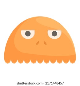Fun alien icon cartoon vector. Cute ufo. Funny alien