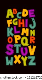 Fun alphabet design. vector illustration