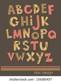 fun alphabet design. vector illustration