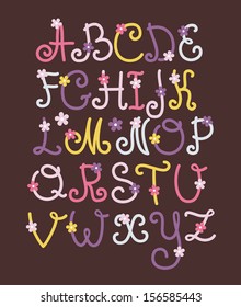 fun alphabet design. vector illustration