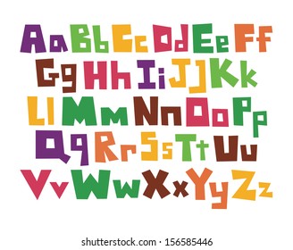 fun alphabet design. vector illustration