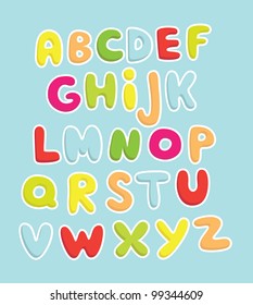 fun alphabet design. vector illustration