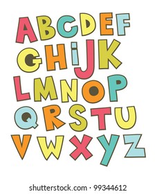 fun alphabet design. vector illustration