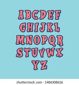Fun Alphabeth Kids School Lettering Typography