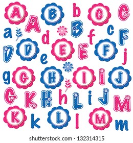fun alphabets clip art set (A-M)