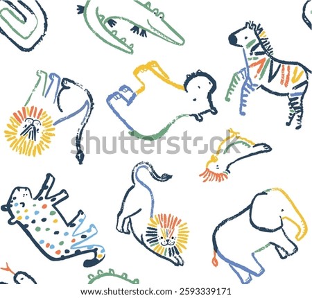 FUN ANIMALS BABY ABSTRACT PATTERN 