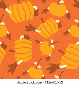 Fun Autumn Fruit Graphic Pattern 