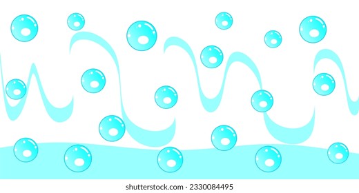  fun background with blue bubbles for kid