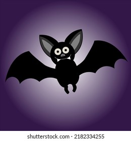 Un murciélago divertido para halloween. Imagen vectorial.