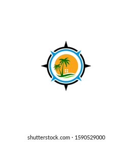  Fun Beach Place logo template for your business