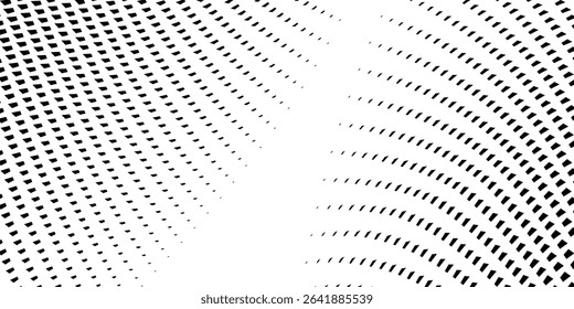 fun beautiful black and white shadow halftones retro pop art funky urban colorful comic book. Dotted halftone gradient texture. Vanishing polka dot background. vector dynamic halftone