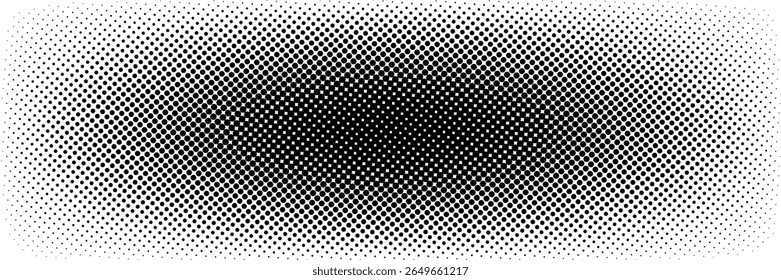 fun beautiful black and white shadow halftones retro pop art funky urban colorful comic book. Dotted halftone gradient texture. Vanishing polka dot background. 