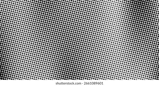 fun beautiful black and white shadow halftones retro pop art funky urban colorful comic book. Dotted halftone gradient texture. Vanishing polka dot background. Repeating dots gradation pattern backgro