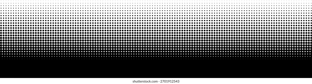 Divertido hermoso blanco y negro tonos medios retro arte pop funky urbano colorido cómic. Textura de degradado semitono punteado. Fondo de lunares desapareciendo. Fondo de patrón de gradación de puntos repetitivos