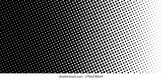 divertido lindo preto e branco sombra meio tons retro pop art funky urbano colorido quadrinhos. Textura de gradiente de meio-tom pontilhado. Plano de fundo de ponto de polca de fuga. Padrão de gradação de pontos repetitivos
