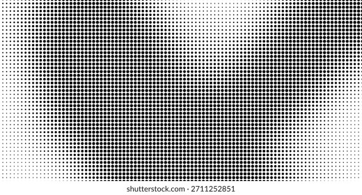 fun beautiful black and white shadow halftones retro pop art funky urban colorful comic book. Dotted halftone gradient texture. Vanishing polka dot background. Repeating dots gradation pattern