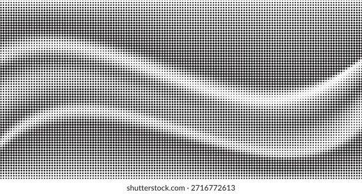 Divertido hermoso blanco y negro tonos medios retro arte pop funky urbano colorido cómic. Textura de degradado semitono punteado. Fondo de lunares desapareciendo. Patrón de gradación de puntos repetitivos.