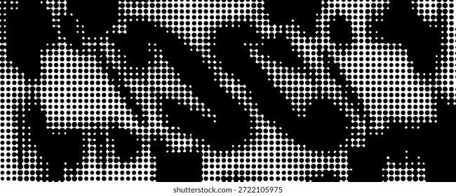 Divertido hermoso blanco y negro tonos medios retro arte pop funky urbano colorido cómic. 