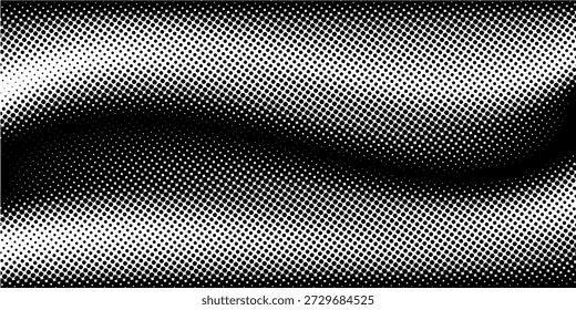 Divertido hermoso blanco y negro tonos medios retro arte pop funky urbano colorido cómic. Textura de degradado semitono punteado. Fondo de lunares desapareciendo. Fondo de patrón de gradación de puntos repetitivos
