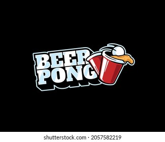Fun Beer Pong Logo Template