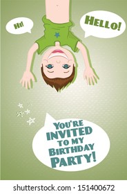 Fun Birthday Party Invitation for little boys