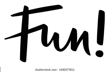 FUN! black vector brush calligraphy banner