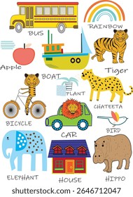 A fun blend of city life and wild animals—imagine giraffes in taxis, bears on bicycles, and raccoons at the café! This playful artwork brings the urban jungle to life with creativity and charm.