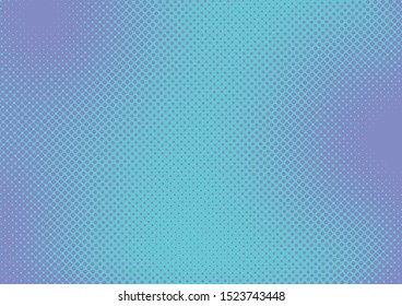 Fun Blue pop art background with halftone dots in retro comic style, vector illustration eps10