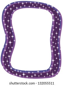A fun border with stars on a thick dark background.