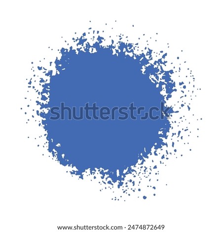 Fun bright blue crayon powder, abstract grungy texture. Editable, ready to recolor