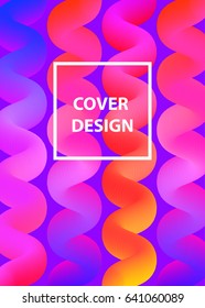 Fun bright violet and orange abstract festive banner, card, flyer, cover. Invitation to childrens party. Vector illustration