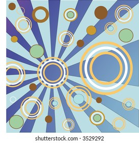 fun burst with circles vector