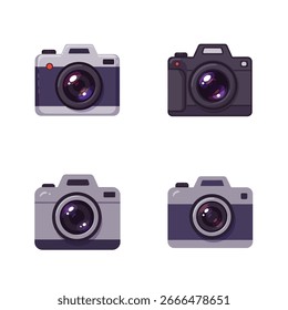 Fun Camera Vector Set für Fotografiethemen