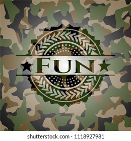 Fun camouflaged emblem