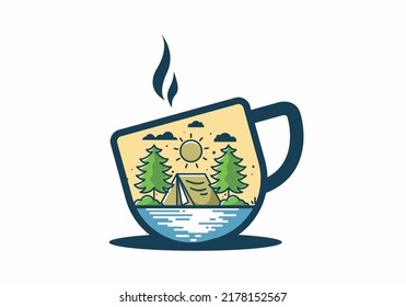 Fun Camping mit Zeltgrafik-Design
