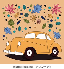 fun car illustration design for children