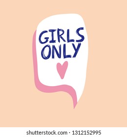 Fun card with sticker, girls only