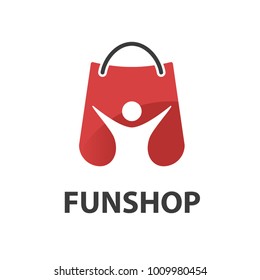 Fun Care Shoping Logo Vector