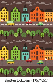 fun cars pattern design. vector illustration