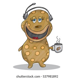 Fun Cartoon Character Phone Operator