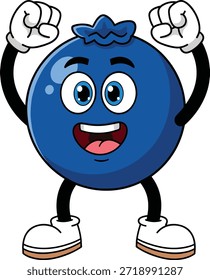 Divertidos personajes de dibujos animados de diferentes frutas con caras sonrientes y poses animadas. Alegría, fruta, comida, saludable, en forma, fresco