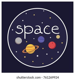 Fun cartoon galaxy card design