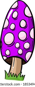 Ilustración de vectores de personajes de toadstool de hongos de dibujos animados divertidos