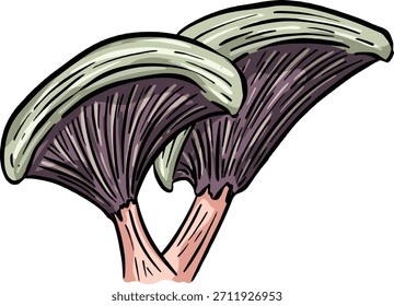 Fun Cartoon Mushroom Toadstool Character Vector Illustration